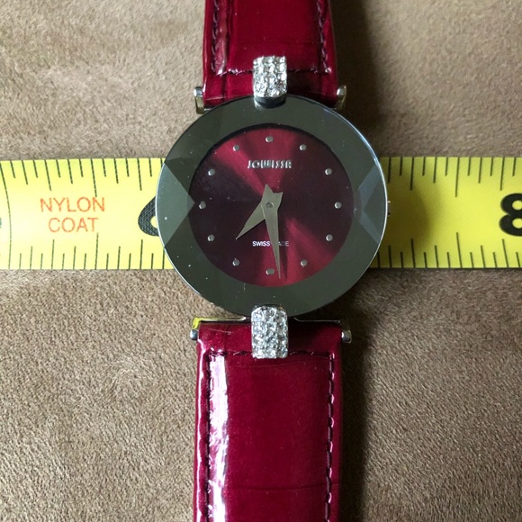 JOWISSA ❤️Red Faceted Swiss Watch Gorgeous!!! - Picture 2 of 6